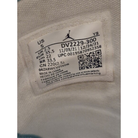 Jordan 1 Mid Washed Teal Women's Size 5*Needs Laces* - Picture 4 of 6